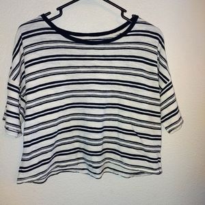 American Eagle outfitters Striped cropped tee med